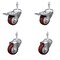 Service Caster 3 Inch SS Maroon Poly 10mm Threaded Stem Caster Total Lock Brake SCC, 2PK SCC-SSTSTTL20S314-PPUB-MRN-M1015-2S2 - alternate 1